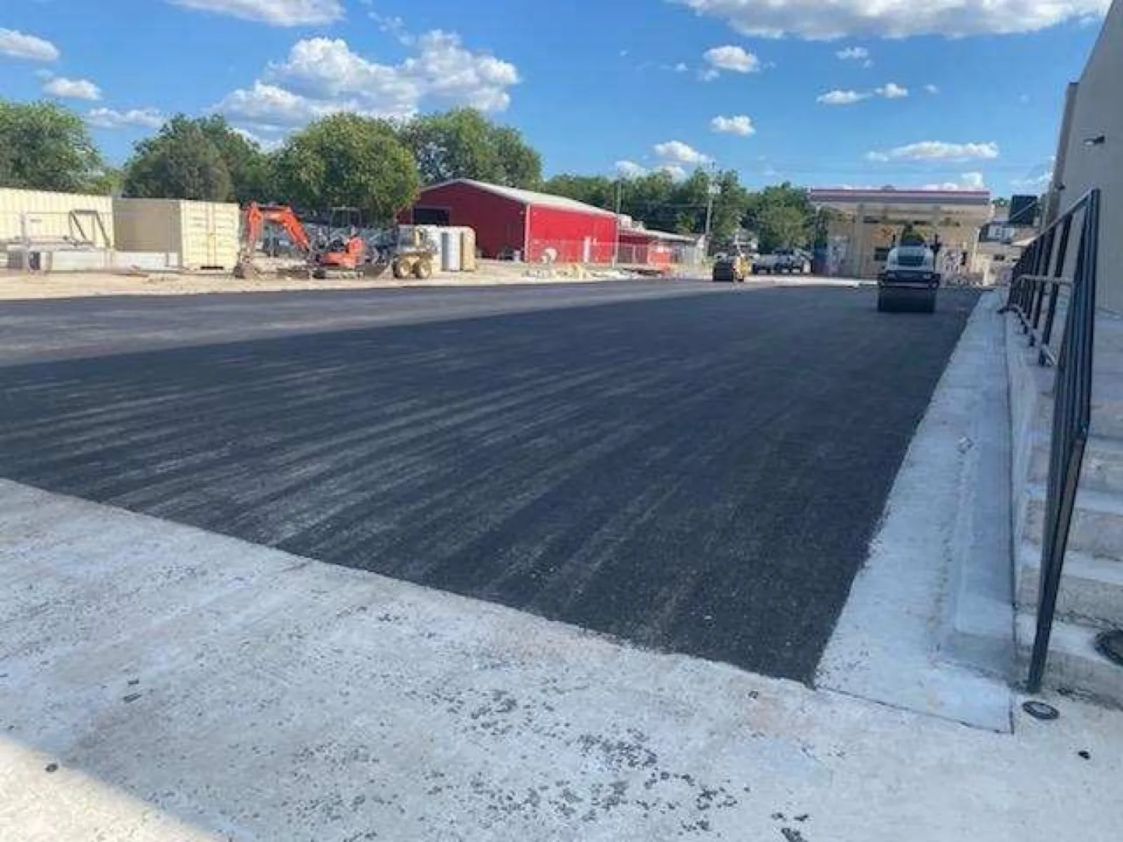 Finished firm parking surface